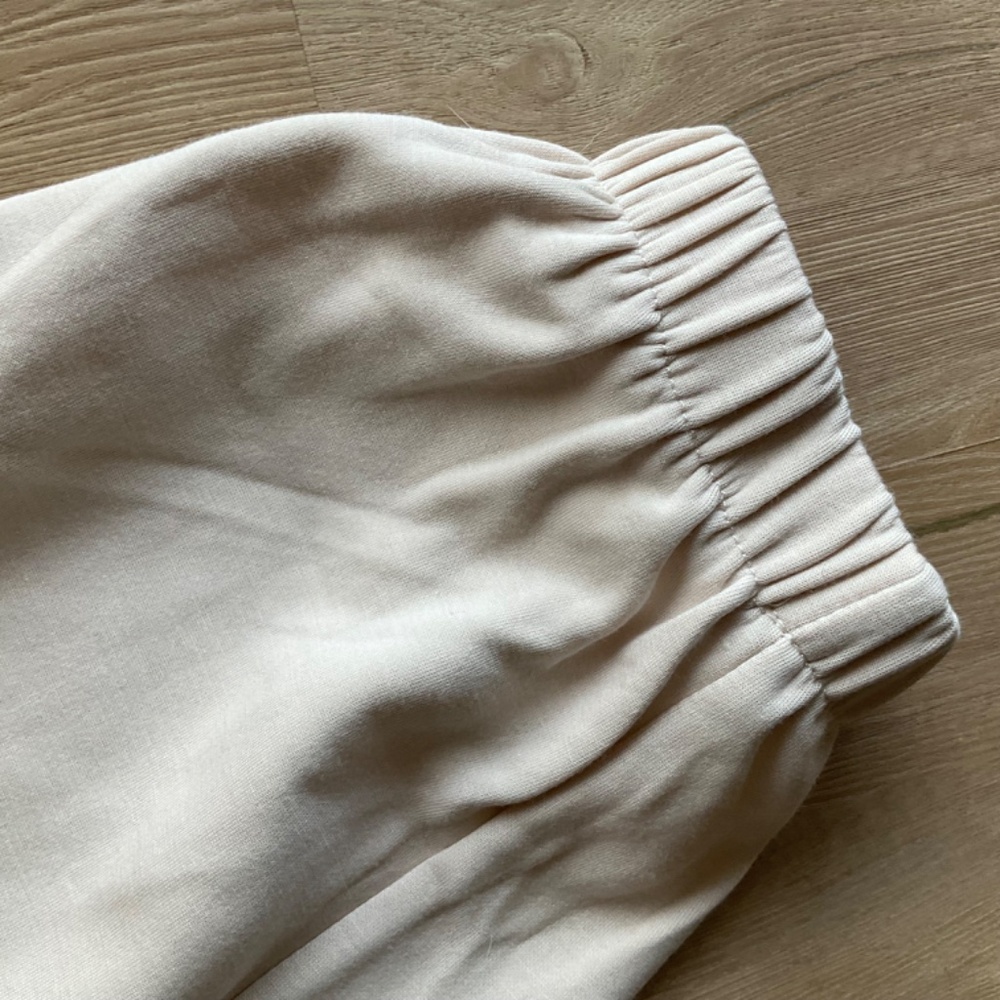 NWT Yogalicious softlite scuba serenity Jogger sweatpants drawstring off white S - Picture 9 of 12